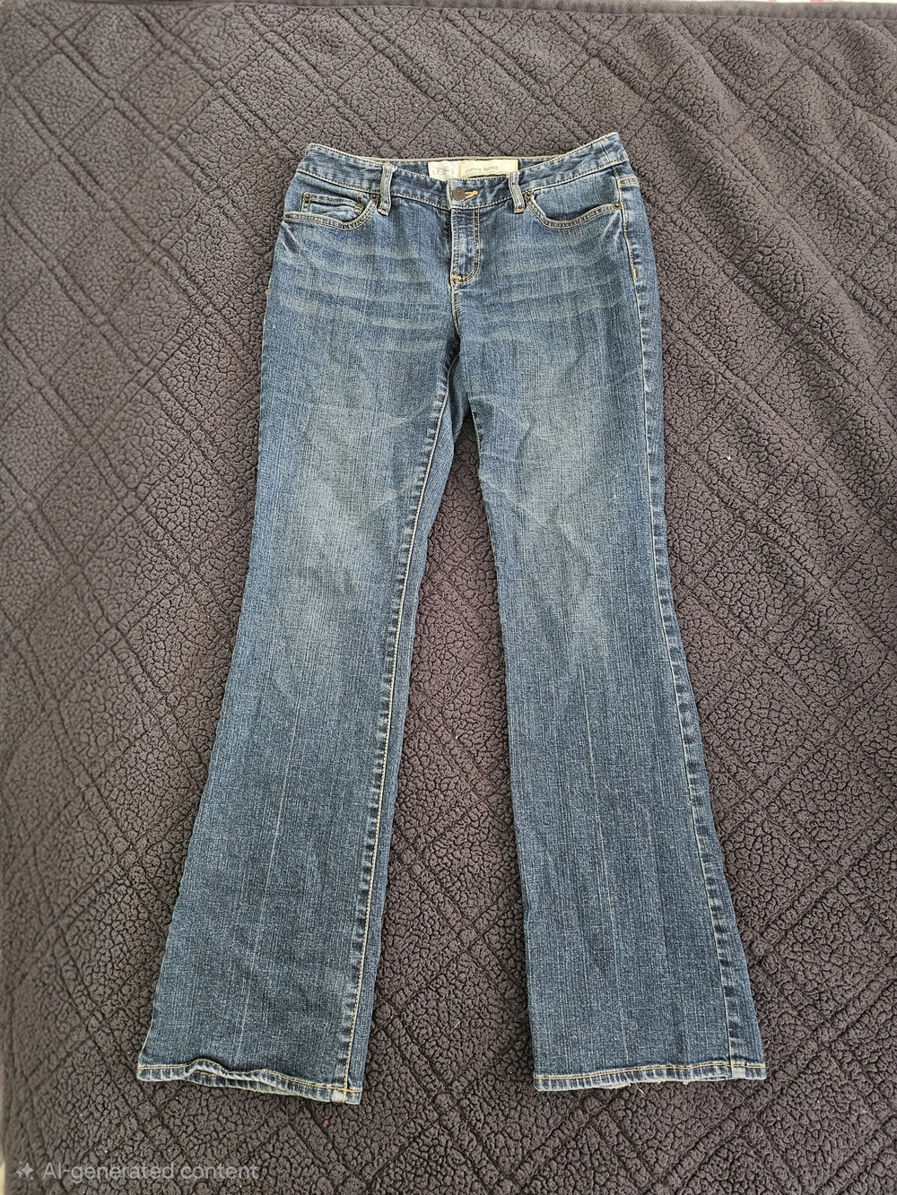 LOFT Blue Flared Wide-Leg Jeans